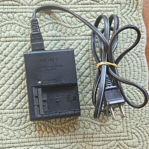 Sony Black Battery Charger with Attached Power Cord